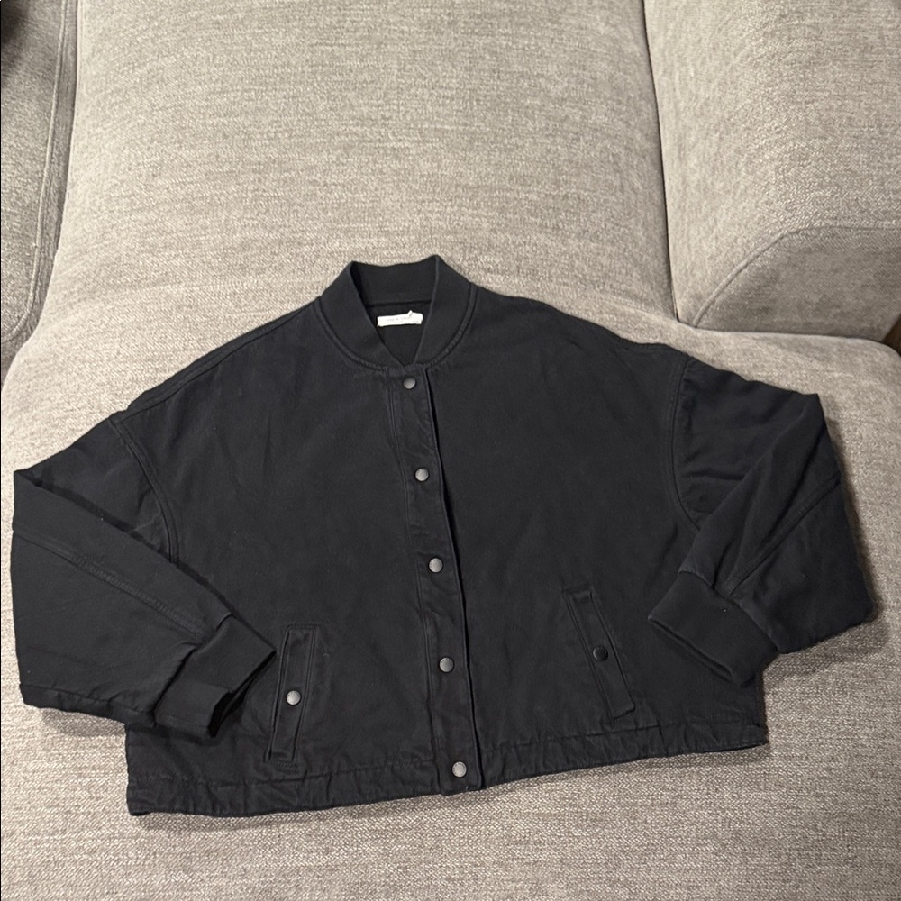Rag & Bone Quilted Cotton Black Jacket